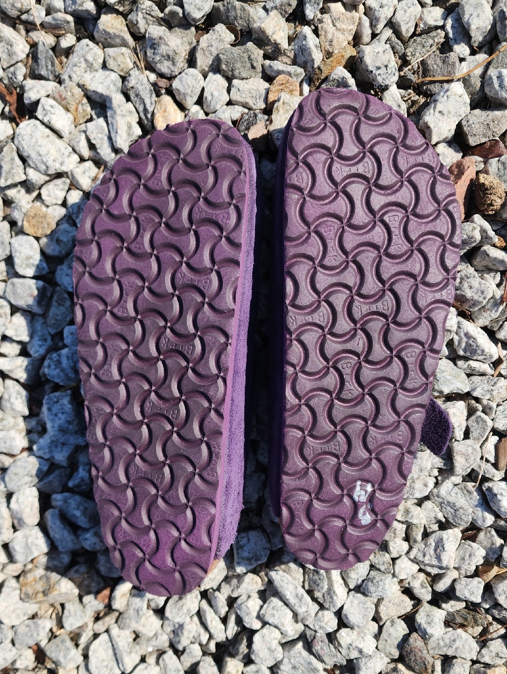 Birkenstock Boston Purple Suede Slip-On Clog with Adjustable Buckle Sz 7 Narrow - Picture 6 of 13